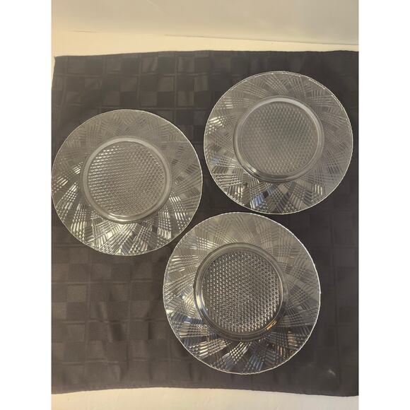 Hazel Atlas Vintage Glass Starlight  8.5" Luncheon Plate Clear - Picture 8 of 10